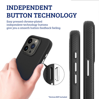 iPhone 16 Rugged Shockproof Case Cover: MagSafe Compatible, High-Quality, Fingerprint-Resistant, Hard Protection - Black
